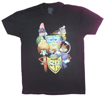 Spongebob Squarepants Mens T-Shirt - SB Super Hero Group Pose