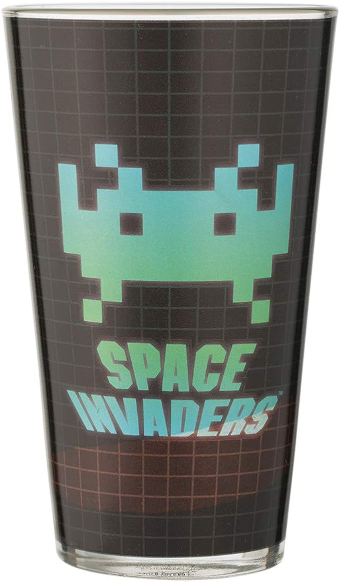 Space Invaders 2 pc. 16 oz. Laser Decal Glass Set
