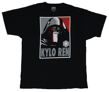 Star Wars Force Awakens Mens T-Shirt - Kylo Ren Campaign Styed Poster Image