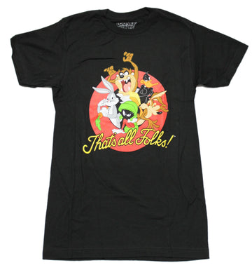 Looney Tunes Mens T-Shirt - Group That's All Folks!