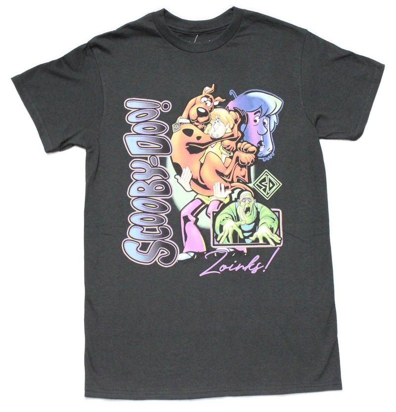 Scooby Doo Mens T-Shirt - Shaggy Holding Scooby Doo Zoinks!