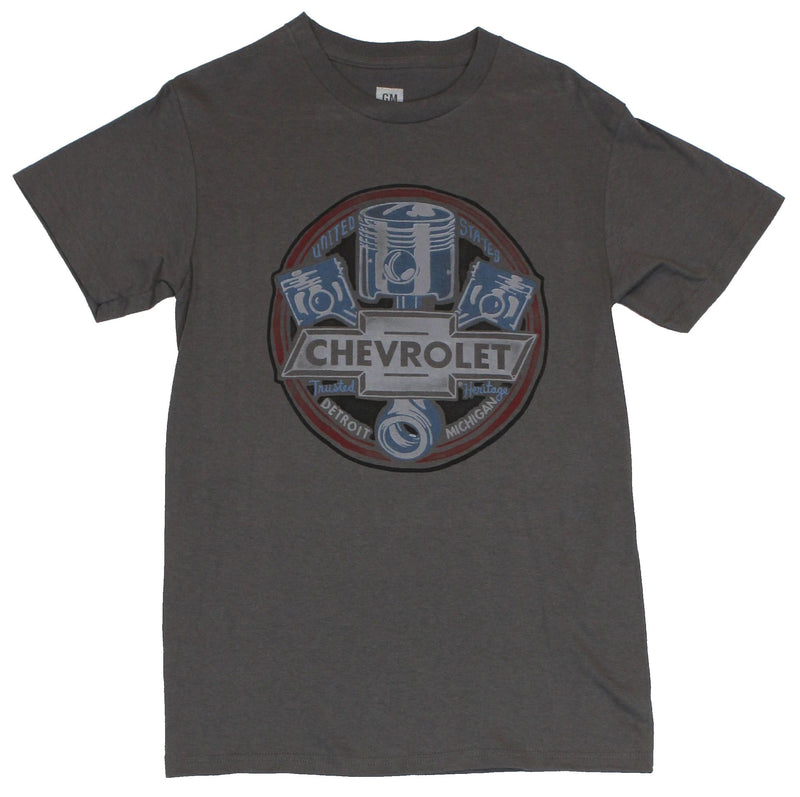 Chevrolet Mens T-Shirt - Pistons Cirle Logo Detroit Michigan - Inmyparentsbasement.com