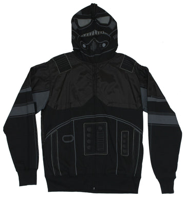 Star Wars Mens Zip Up Hoodie Sweatshirt -  Shadow Trooper Costume Image
