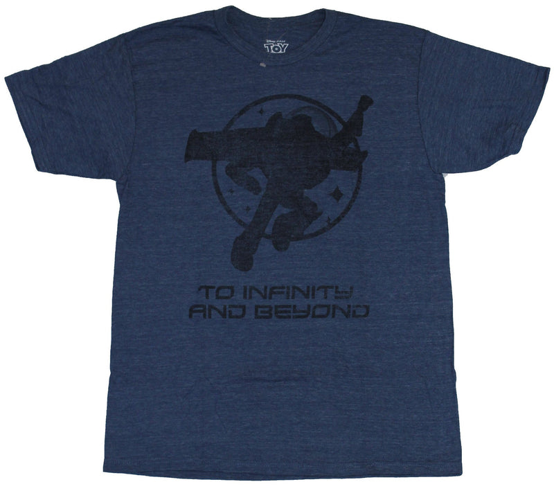 Toy Story Mens T-Shirt - Buzz Lightyear Silhouette To Inifinity & Beyond