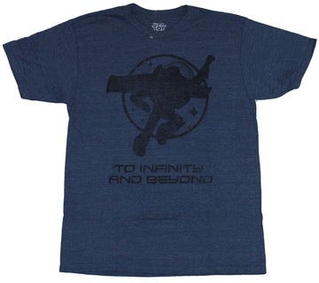 Toy Story Mens T-Shirt - Buzz Lightyear Silhouette To Inifinity & Beyond