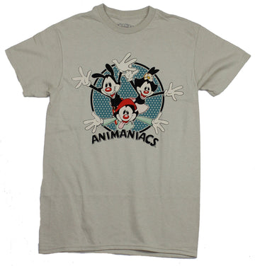 Animaniacs Mens T-Shirt - Jacko Wacko & Dot In Logo Image