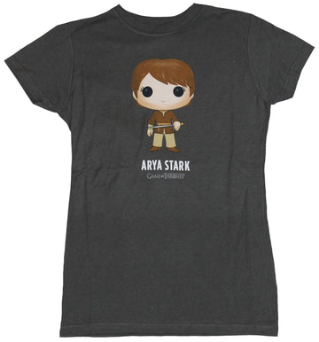 Game of Thrones Girls Juniors T-Shirt - Arya Stark Funko Pop Image