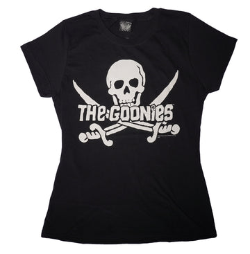 The Goonies Girls T-Shirt - Skull Logo Gray