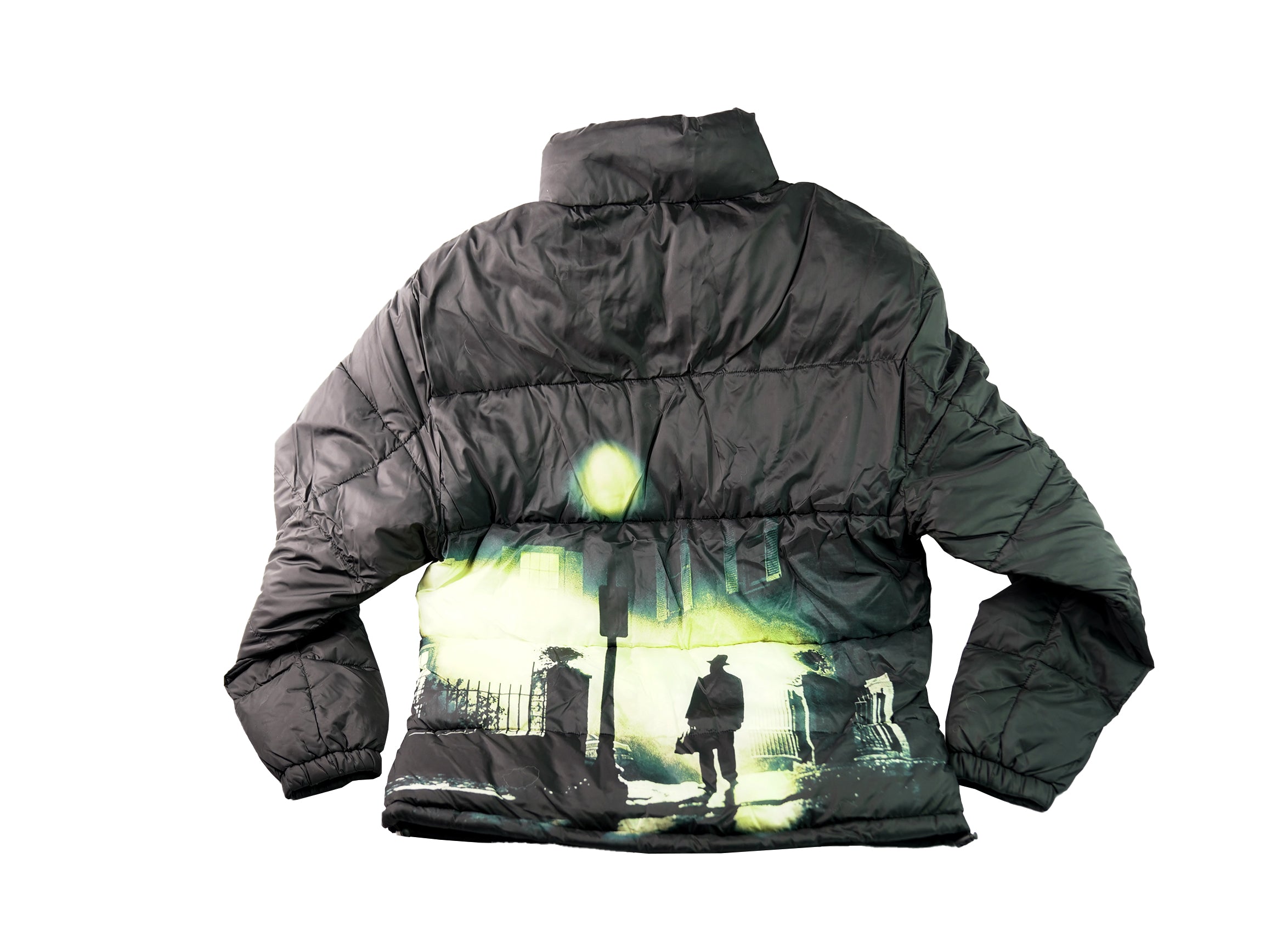 The Exorcist Movie Poster Mens Zip Up Puffer Jacket