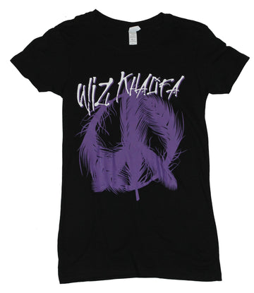 Wiz Khalifa Girls Juniors  T-Shirt -  Feathery Formed Peace Symbol