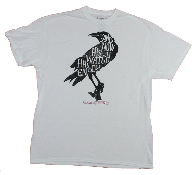 Game of Thrones Mens T-Shirt - Watch Has Ended Quote Inside Crow - Inmyparentsbasement.com