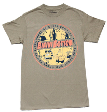 SpongeBob Squarepants Mens T-Shirt - Bikini Bottom Badge