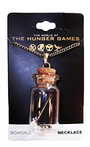 Bioworld Licensed THE HUNGER GAMES Mockingjay Bottle PENDANT on 20" Chain
