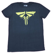 The Last of Us  Mens T-Shirt - Yellow Sprayed Moth Logo Image - Inmyparentsbasement.com