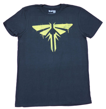 The Last of Us  Mens T-Shirt - Yellow Sprayed Moth Logo Image