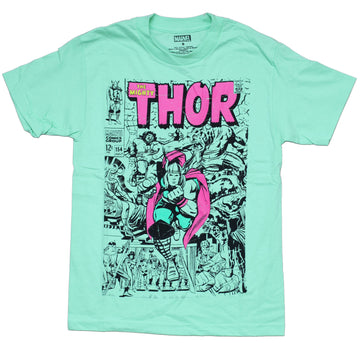 Thor Mens T-Shirt - Pastel Colored Classic Kirby Cover Image