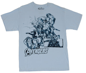 The Avengers (Hulk, Captain Amercia, Thor, Iron Man by Marvel Comics) Mens T -