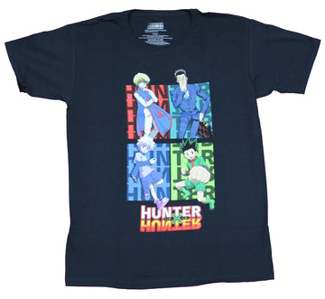 Hunter X Hunter Mens T-Shirt - 4 Character Primary Colored Boxes
