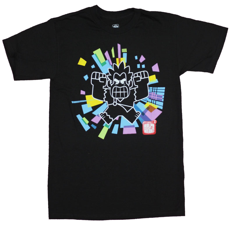 Ralph Breaks the Internet Mens T-Shirt - Angry Line Into Color Explosion