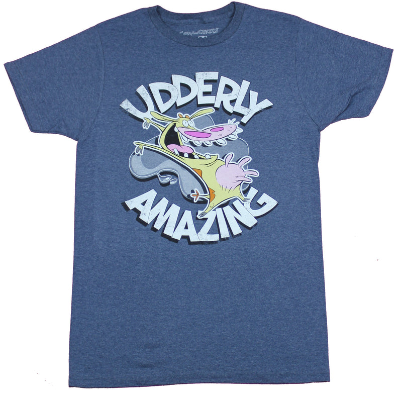 Cow and Chicken Mens T-Shirt - Udderly Amazing Crazy Cow Image - Inmyparentsbasement.com