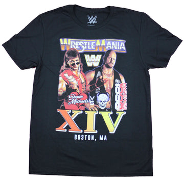 WWE Wrestlemania XIV Mens T-Shirt  - Shawn Michaels Vs Stone Cold Steve Austin