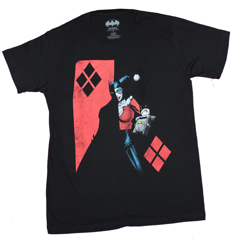 Harley Quinn Mens T-Shirt - Batman Doll Shadow Card Image - Inmyparentsbasement.com