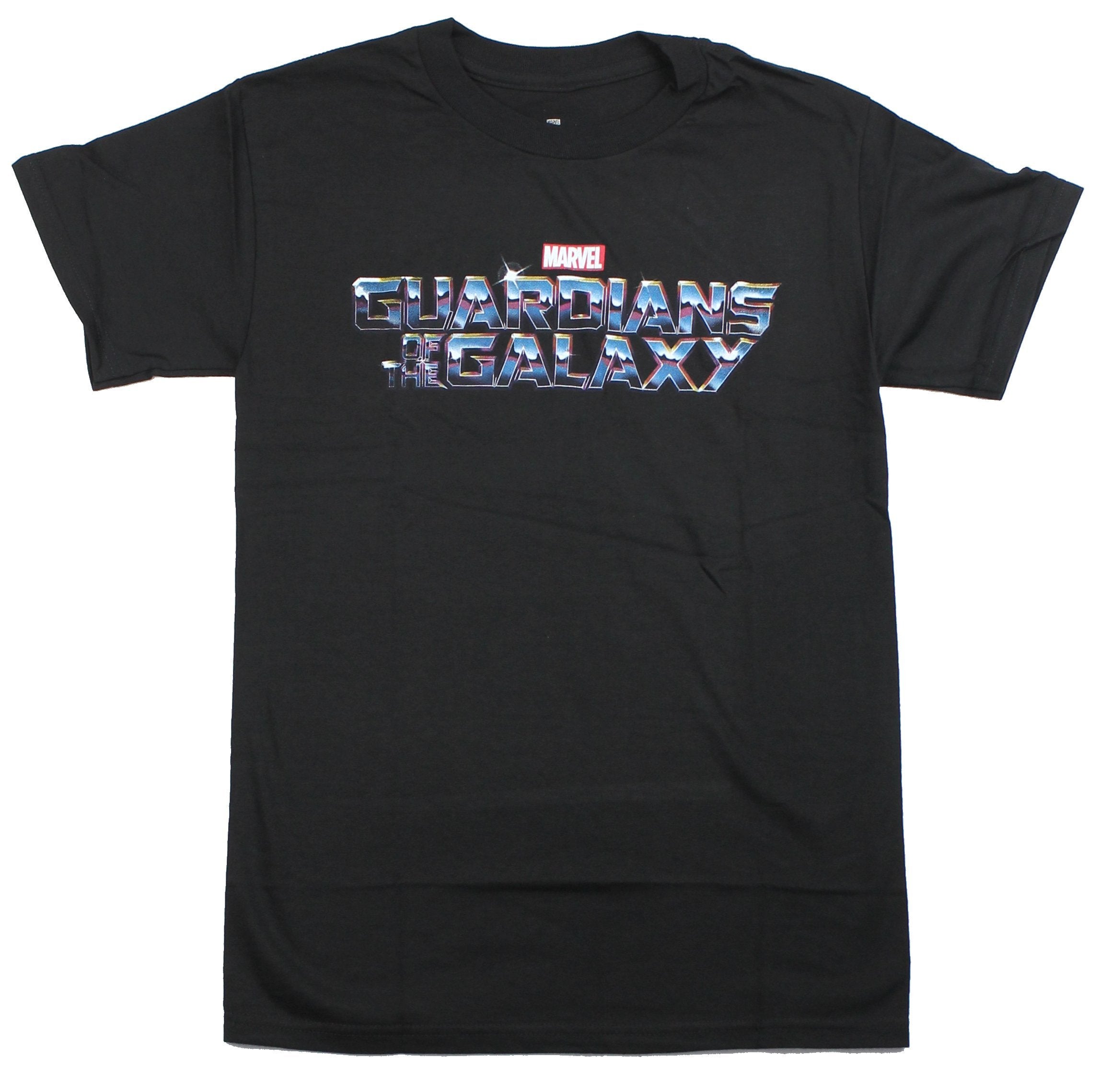 Guardians of The Galaxy Mens T-Shirt - Simple Shiny Word Logo Image