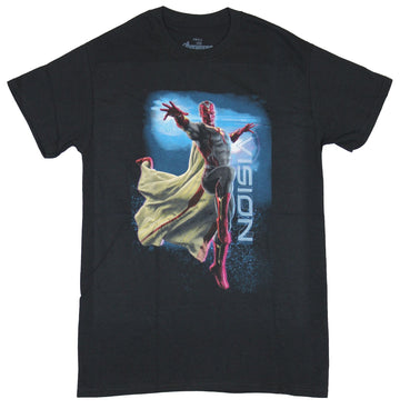 Vison of the Avengers Mens T-Shirt - Floating Vision Next to Name Image