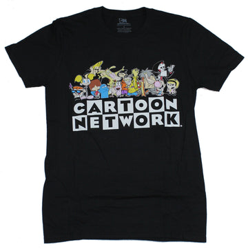 Cartoon Network Mens T-Shirt - Giant Cast Image atop Logo