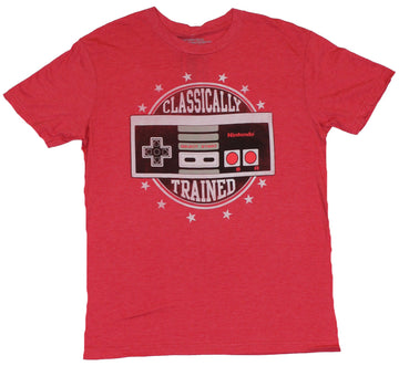 Nintendo NES Mens T-Shirt - "Classically Trained" Circel Star Controller Image