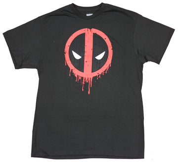 Deadpool Mens T-Shirt - Dripping Classic Slant Eyed Logo