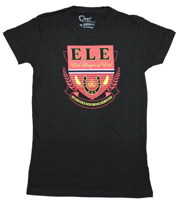 Dr. Horrible's Sing Along Blog Girls Juniors T-Shirt - Evil League of Evil Crest