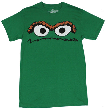Sesame Street Mens T-Shirt -  Giant Oscar Eyes Face Image