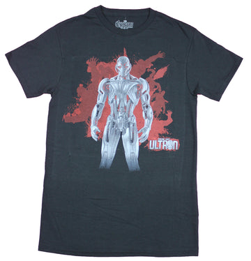 The Avengers Mens T-Shirt  - Red Splattered Ultron Image