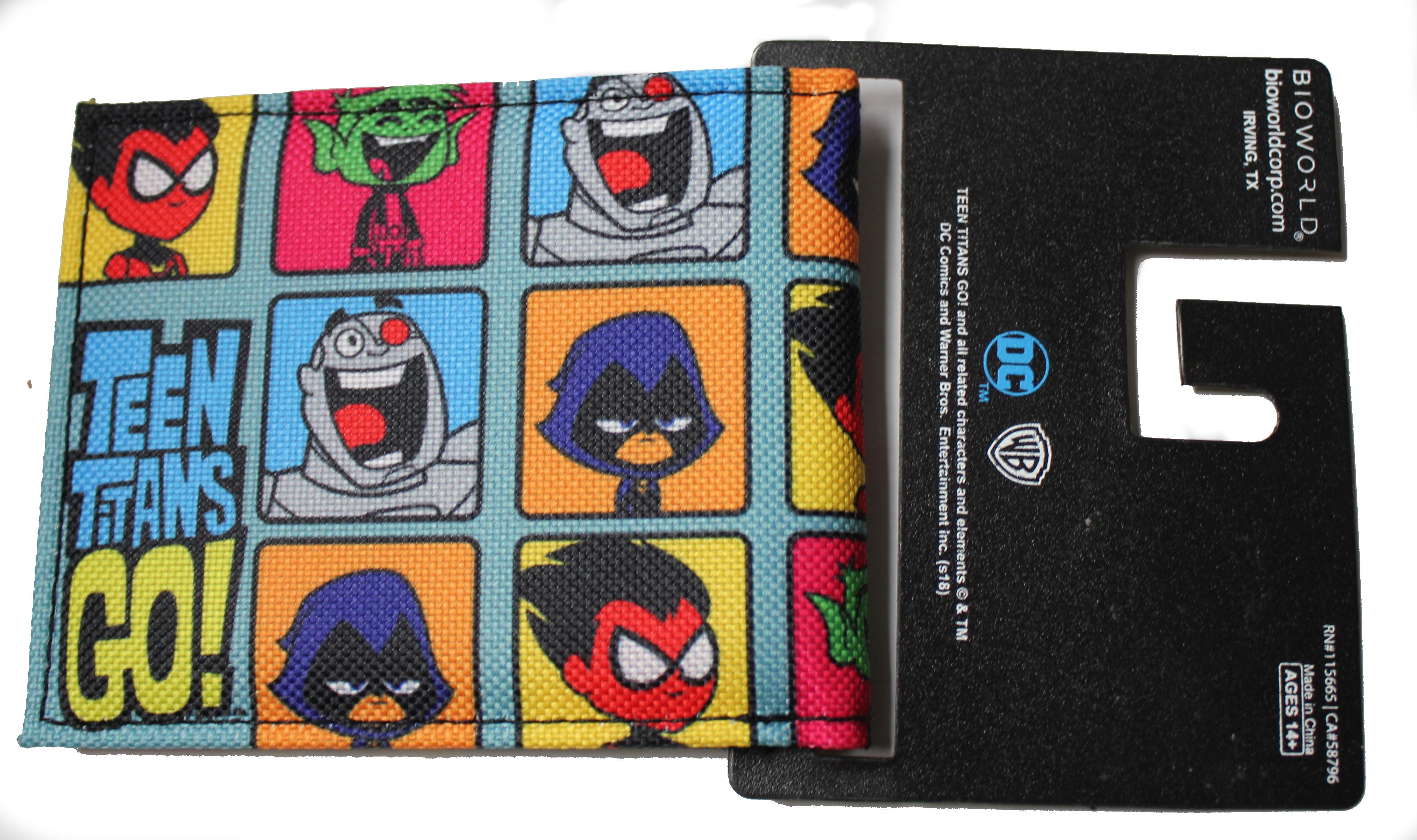 Teen Titans Go Colorful Charcter Boxes Bifold Wallet