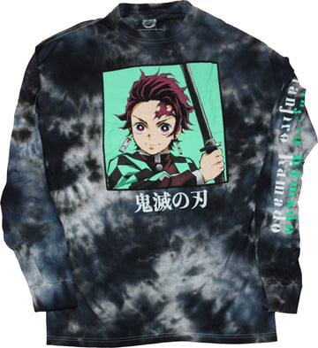 Demon slayer Mens Long Sleeve T-Shirt -  jiro Image Box Over Kanji