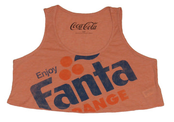 Fanta Orange Girls Juniors Half Shirt  - Distressed Name Enjoy Logo Image