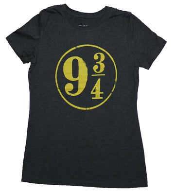 Harry Potter Girls Juniors T-Shirt - 9 3/4 Platform Circle Logo Image