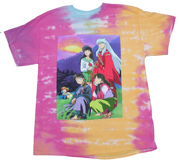 Inuyasha Mens T-Shirt - 4 Characters Sunset Mountain Group