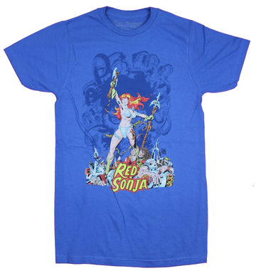 Red Sonja Mens T-Shirt - Victorious on a Pile of Bodies