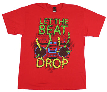 Boom Box Mens T-Shirt- Let the Beat Drop Image