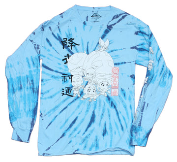 Avatar Mens Long Sleeve T-Shirt - Chibi Style Outline  Group