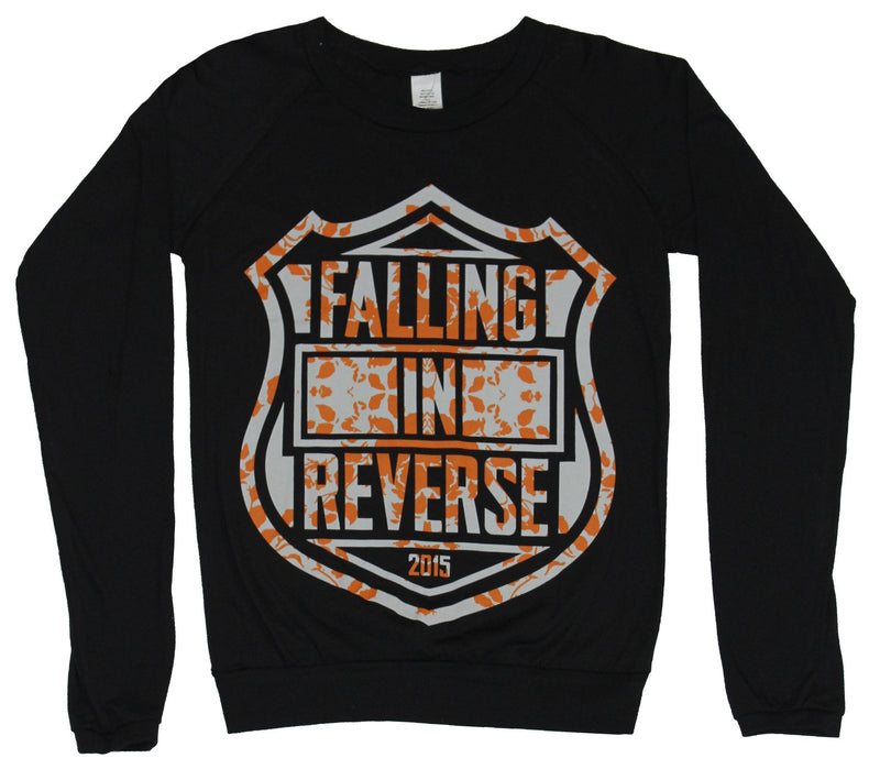 Falling In Reverse Girls Juniors Light Sweatshirt - Harley Style Name Logo - Inmyparentsbasement.com