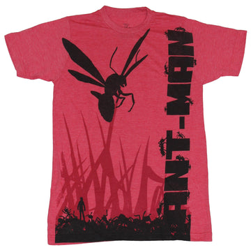 Ant-Man (Marvel Comics) Mens T-Shirt  - In Grass Facing Yellowjacket Vertical