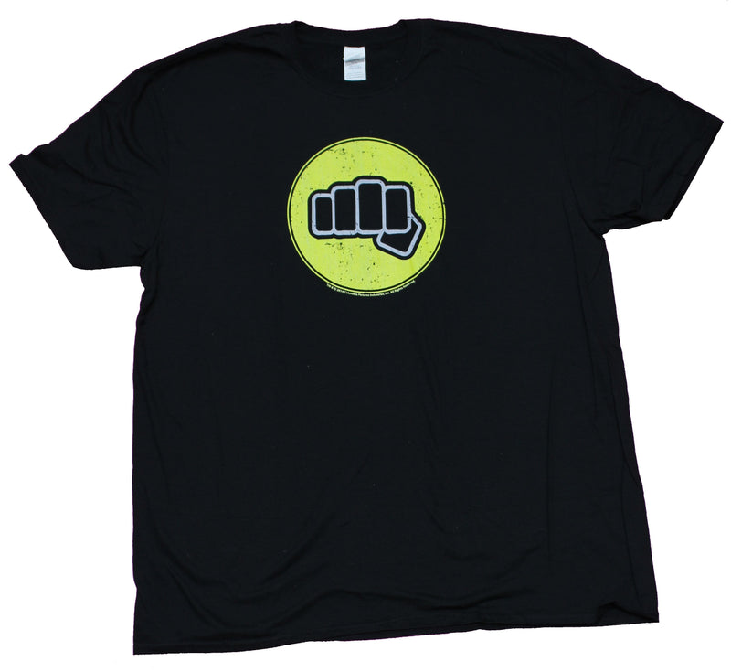 Karate Kid Mens T-Shirt - Yellow Circle Cobra Kai Fist Image