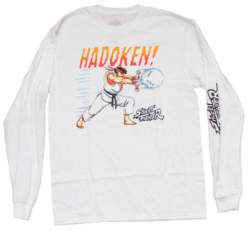 Street Fighter  Mens Long Sleeve T-Shirt - Hadoken Ryu Power Throw
