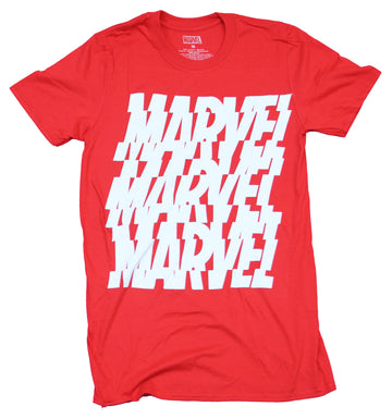 Marvel Comics Mens T-Shirt  - Broken & Shaken Repeat Name drop