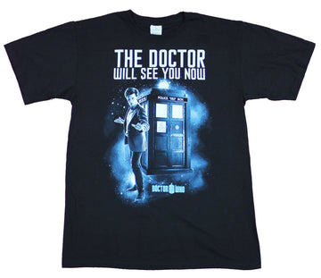Doctor Who Mens T-Shirt  - 11th Doctor Will See You Now Tardis Doc