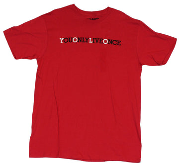Drake Mens T-Shirt - Yolo You Only Live Once Word Logo Drake Back
