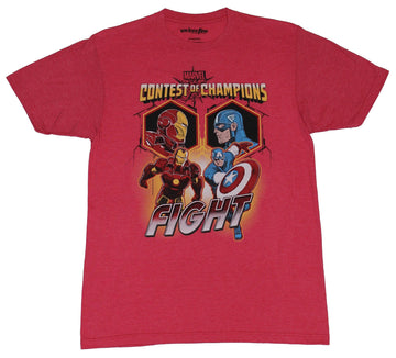 Captain America Mens T-Shirt -  Civil War Contest of Champions Iron Man Battle
